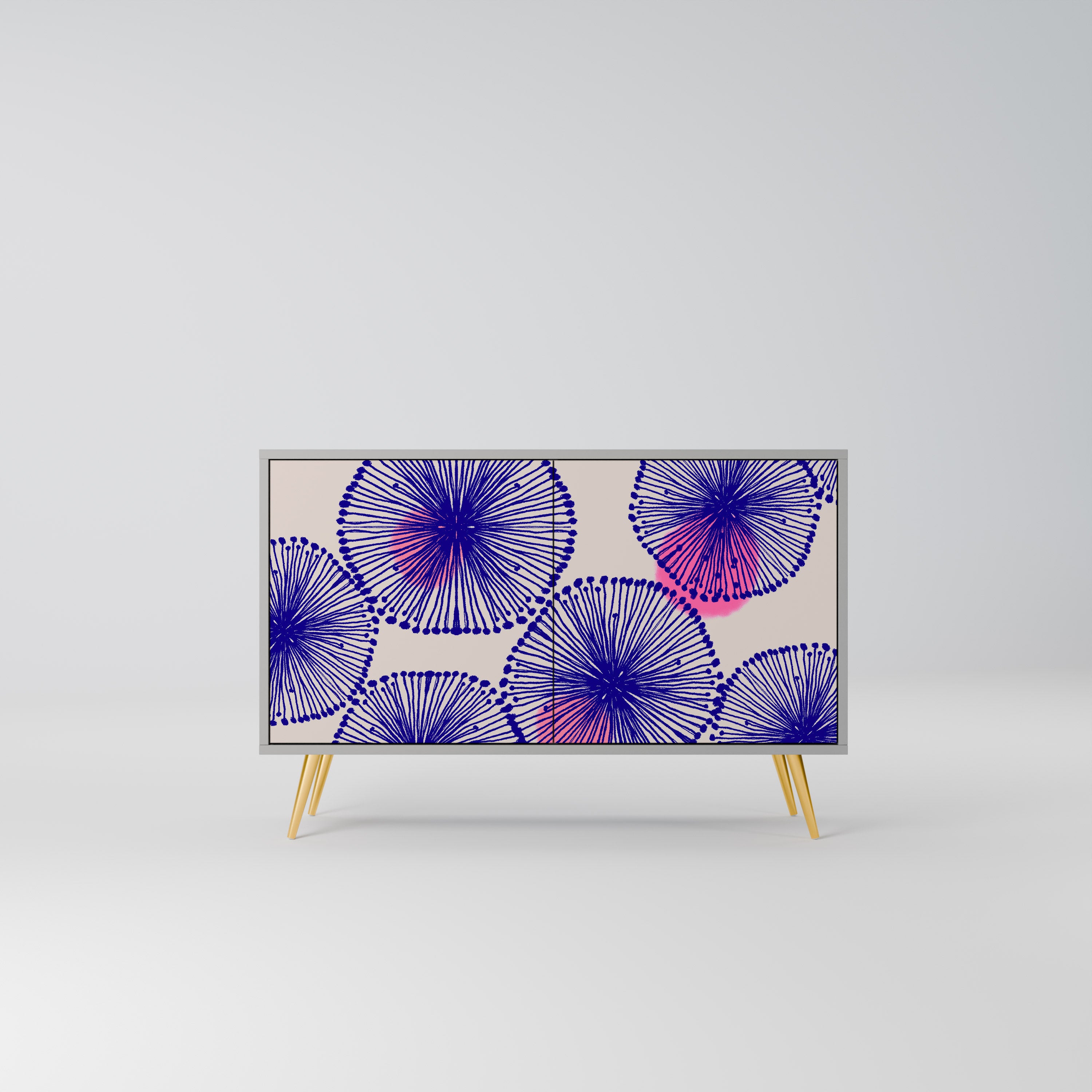 MAGIC NATURE 2-Door Sideboard in Grey Finish