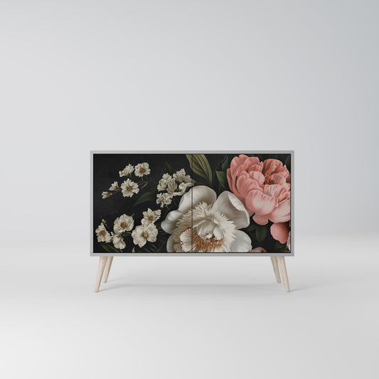 LUSH ELEGANCE 2-Door Sideboard in Grey Finish