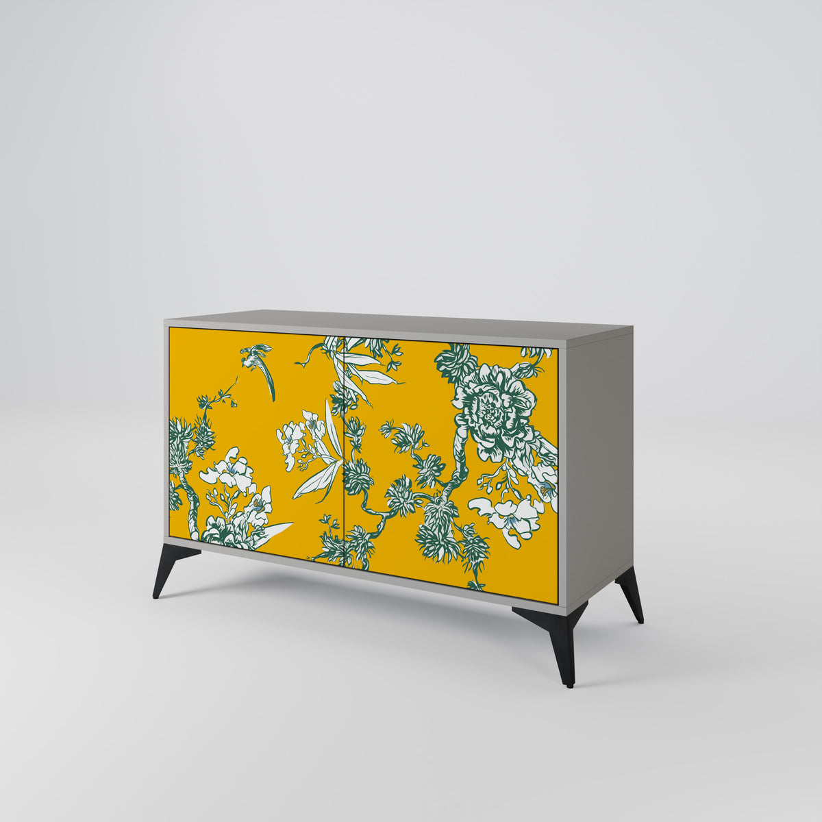 YELLOW CHINOISERIE Skänk med två dörrar