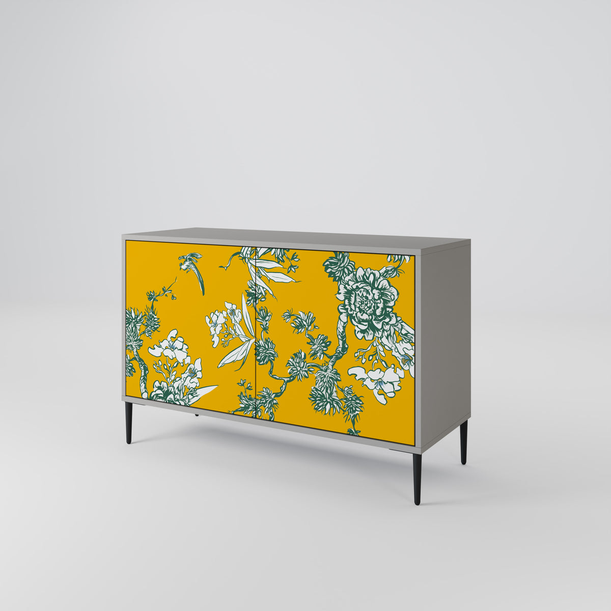 YELLOW CHINOISERIE Skänk med två dörrar
