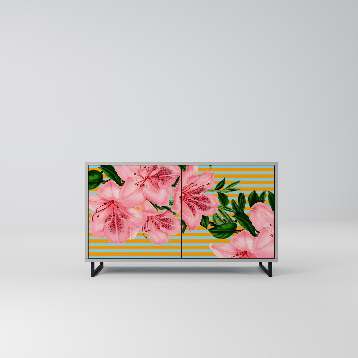 FRAGILE BEAUTY 2-Door Sideboard in Grey Finish