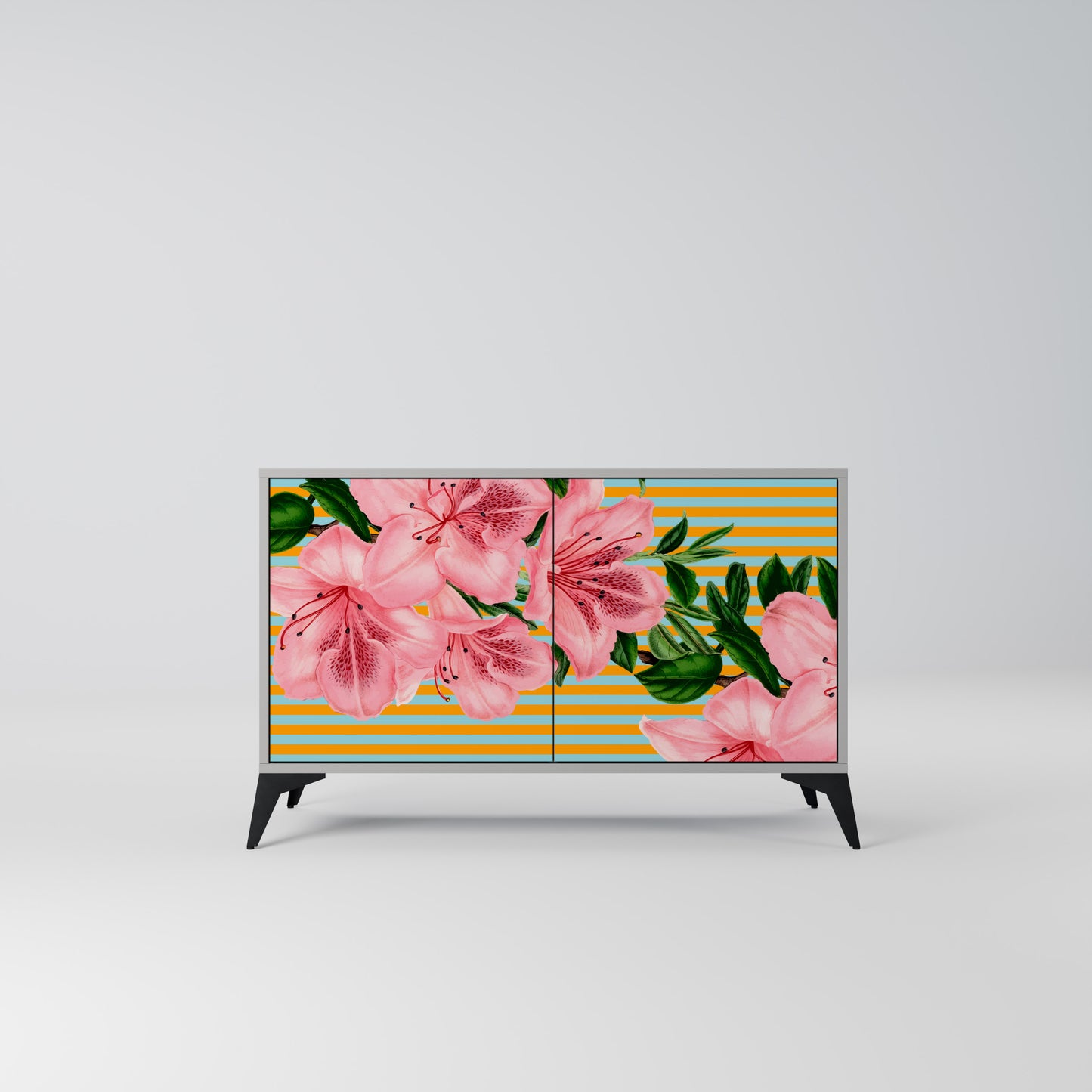 FRAGILE BEAUTY 2-Door Sideboard in Grey Finish
