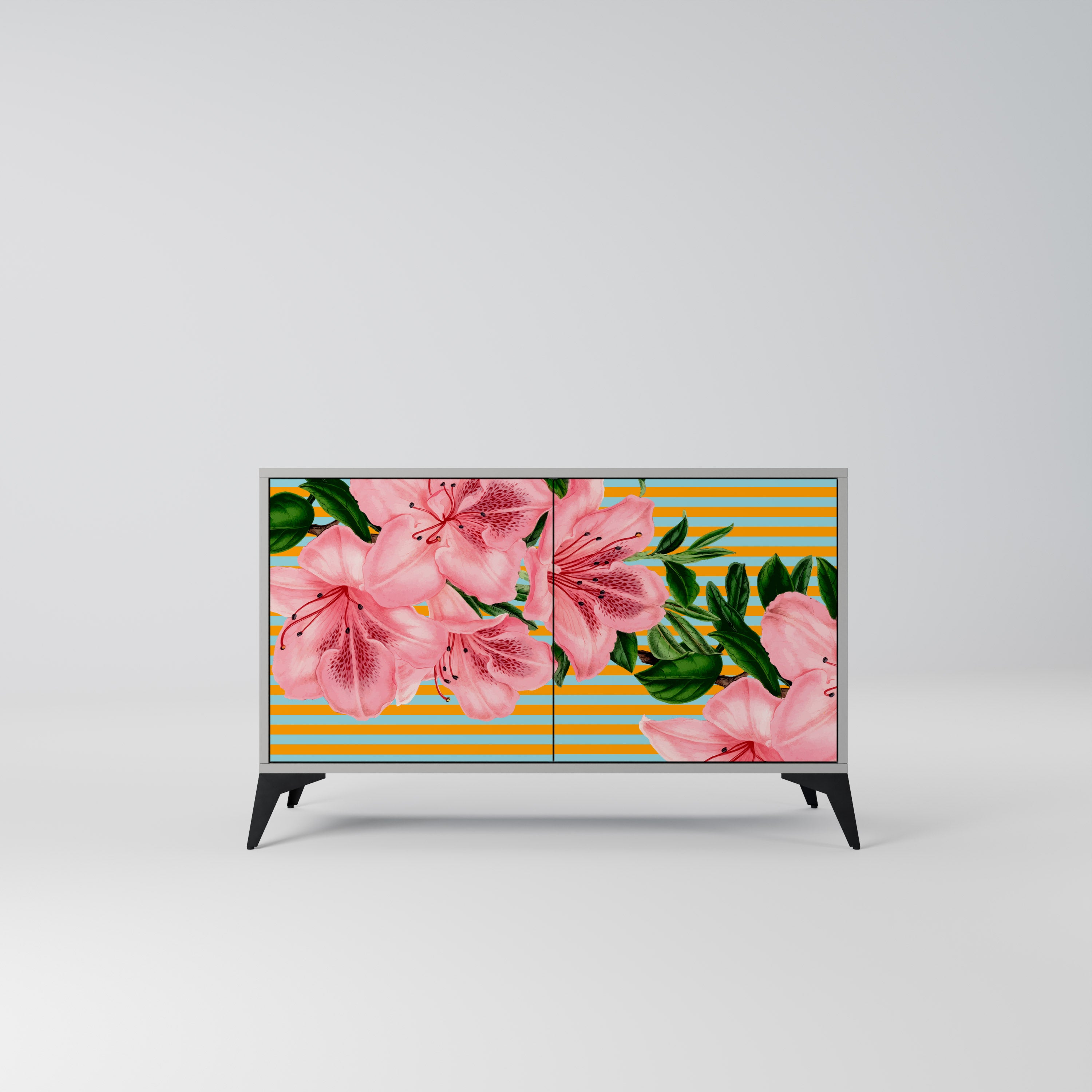 FRAGILE BEAUTY 2-Door Sideboard in Grey Finish