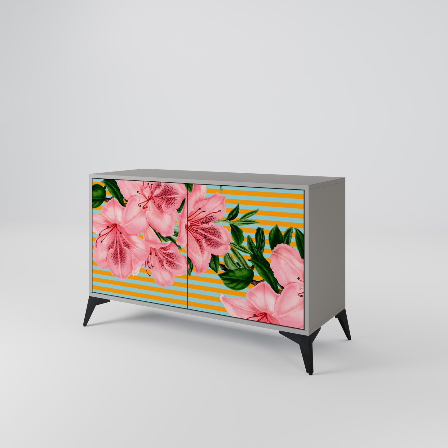 FRAGILE BEAUTY 2-Door Sideboard in Grey Finish