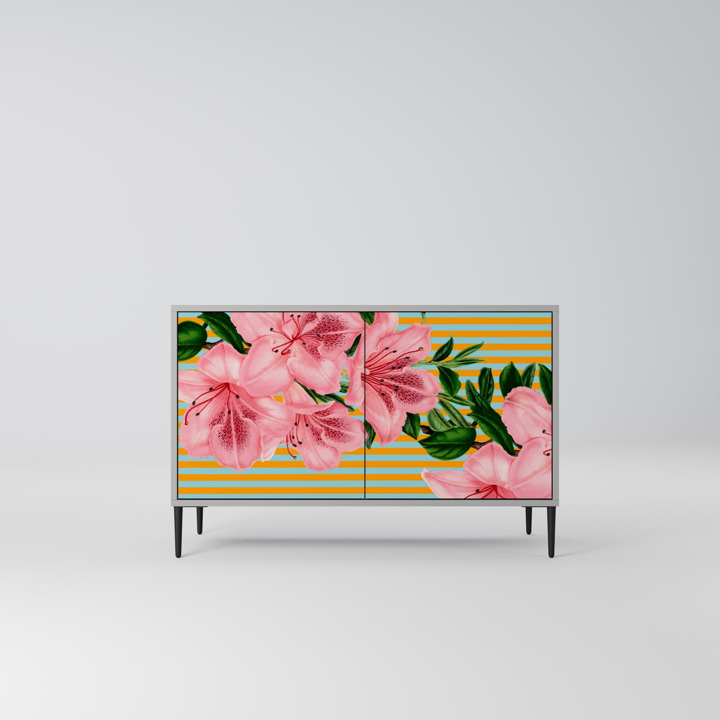 FRAGILE BEAUTY 2-Door Sideboard in Grey Finish