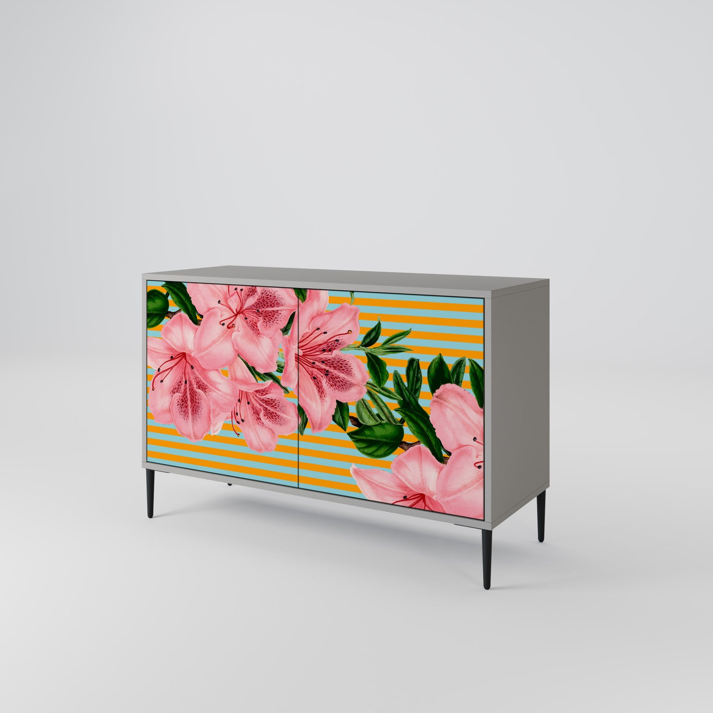 FRAGILE BEAUTY 2-Door Sideboard in Grey Finish