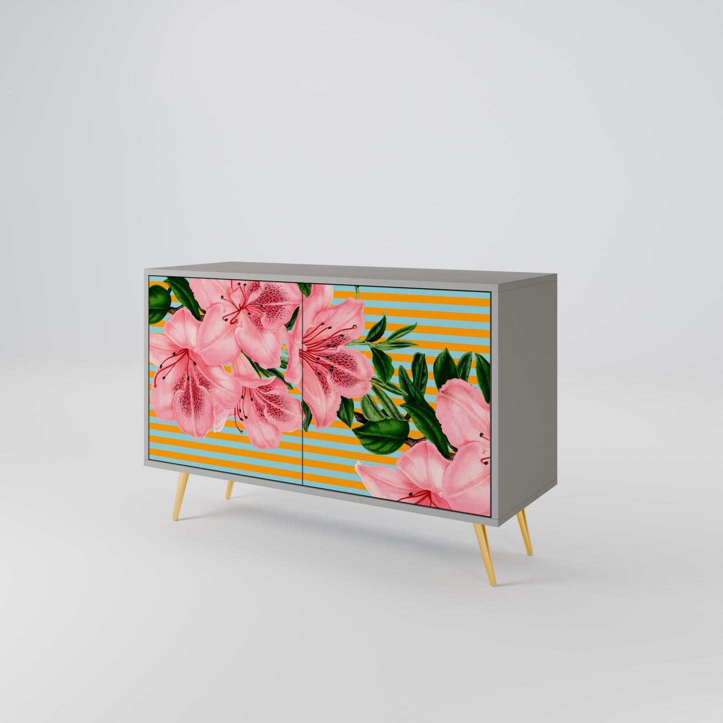 FRAGILE BEAUTY 2-Door Sideboard in Grey Finish