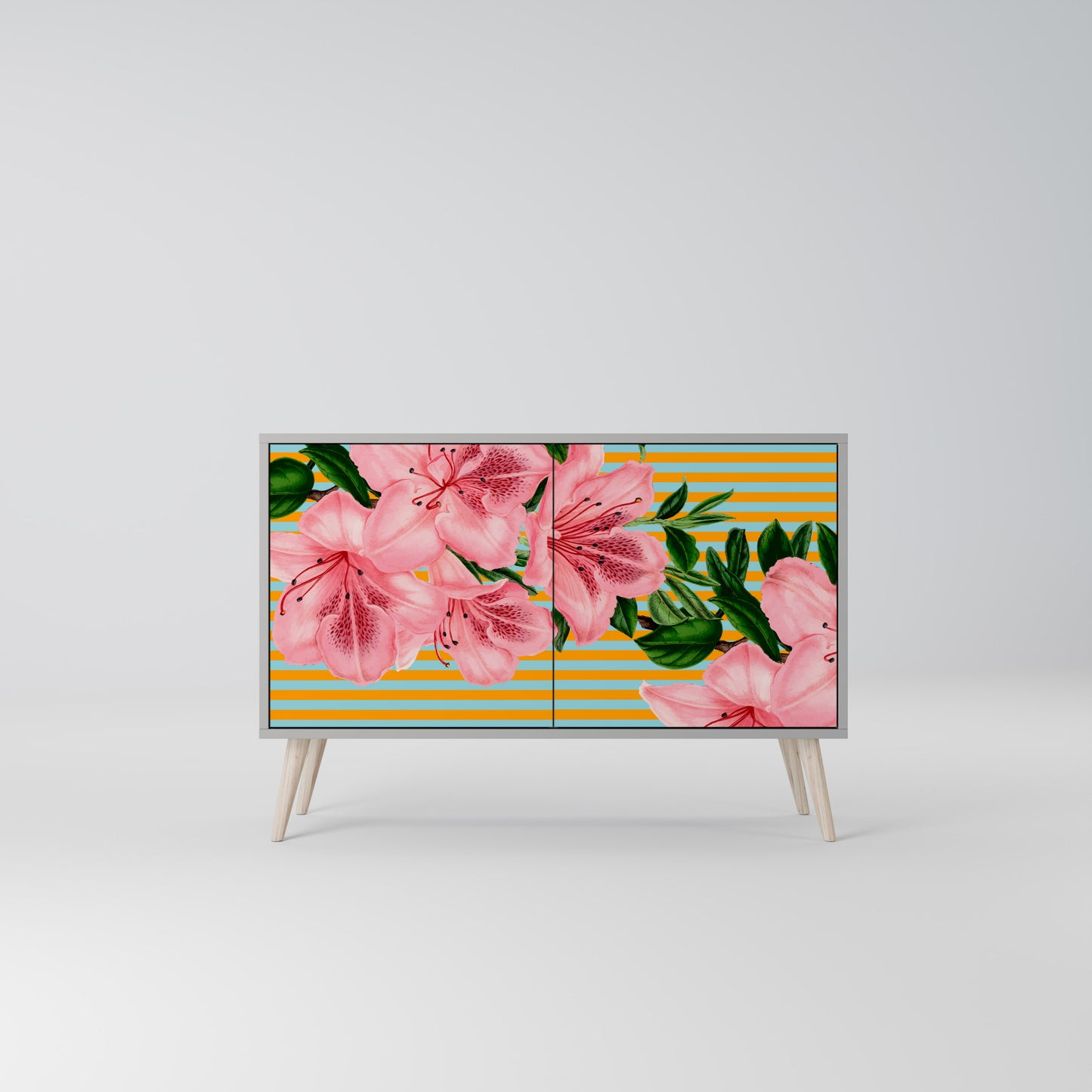 FRAGILE BEAUTY 2-Door Sideboard in Grey Finish