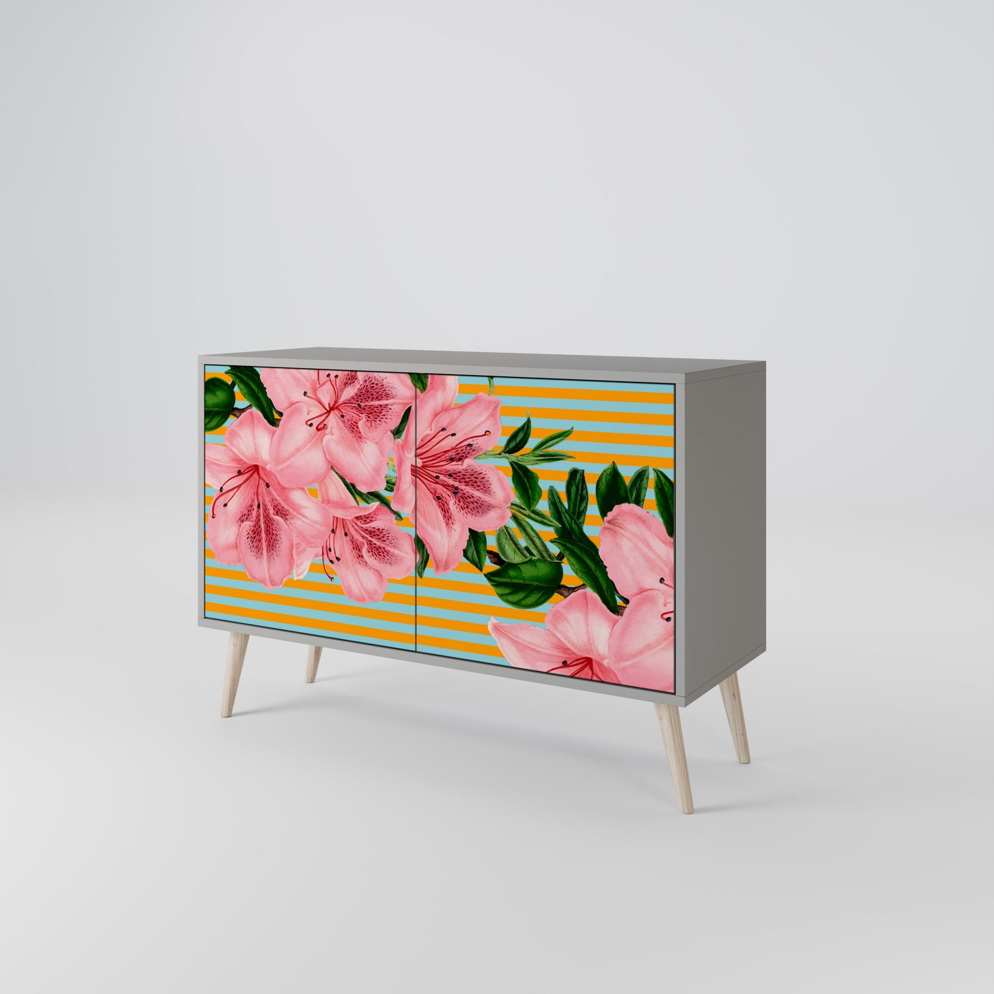 FRAGILE BEAUTY 2-Door Sideboard in Grey Finish