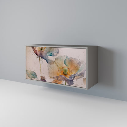SOFTEN POPPY 2-Door Sideboard in Grey Finish