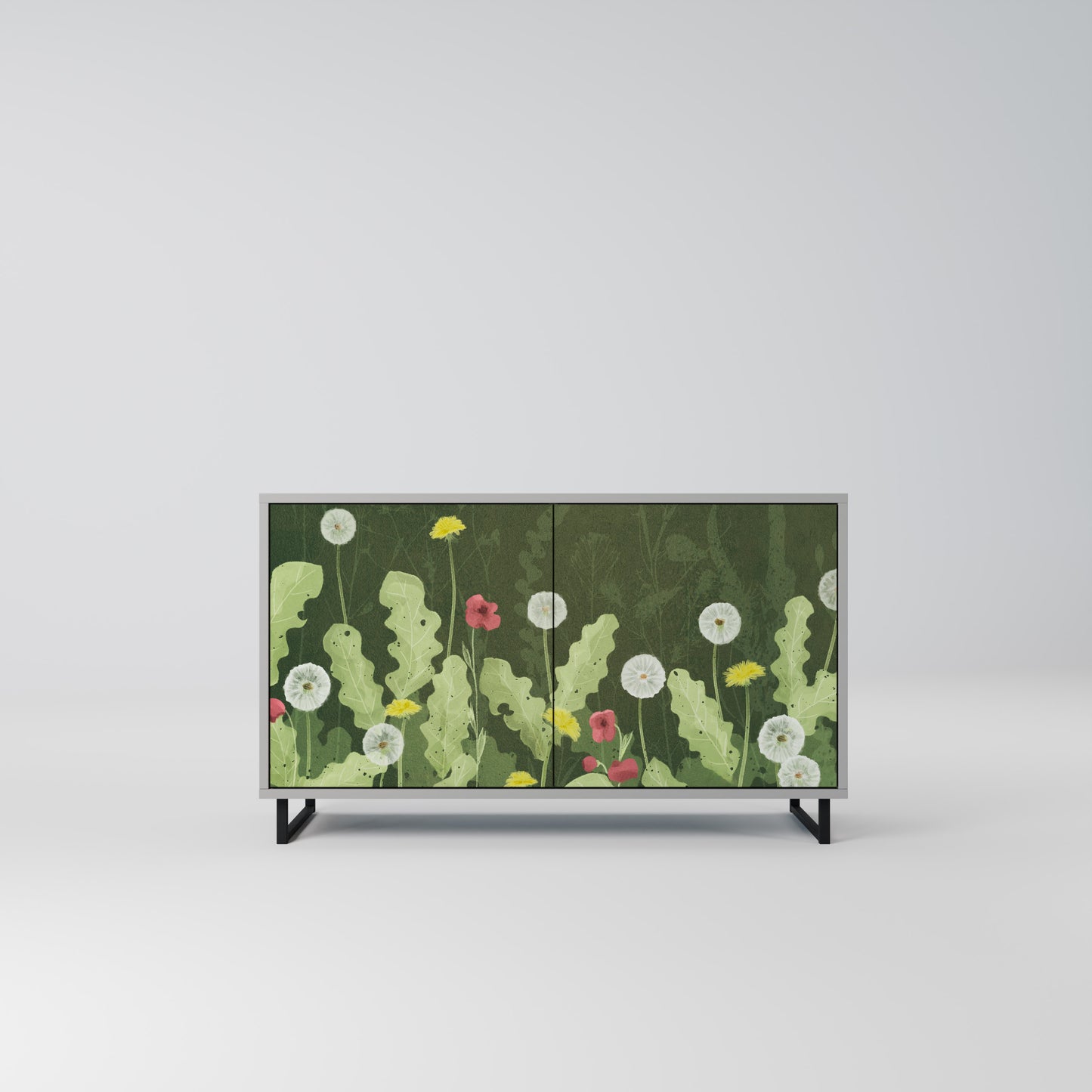 DANDELION AMUSE 2-Door Sideboard in Grey Finish