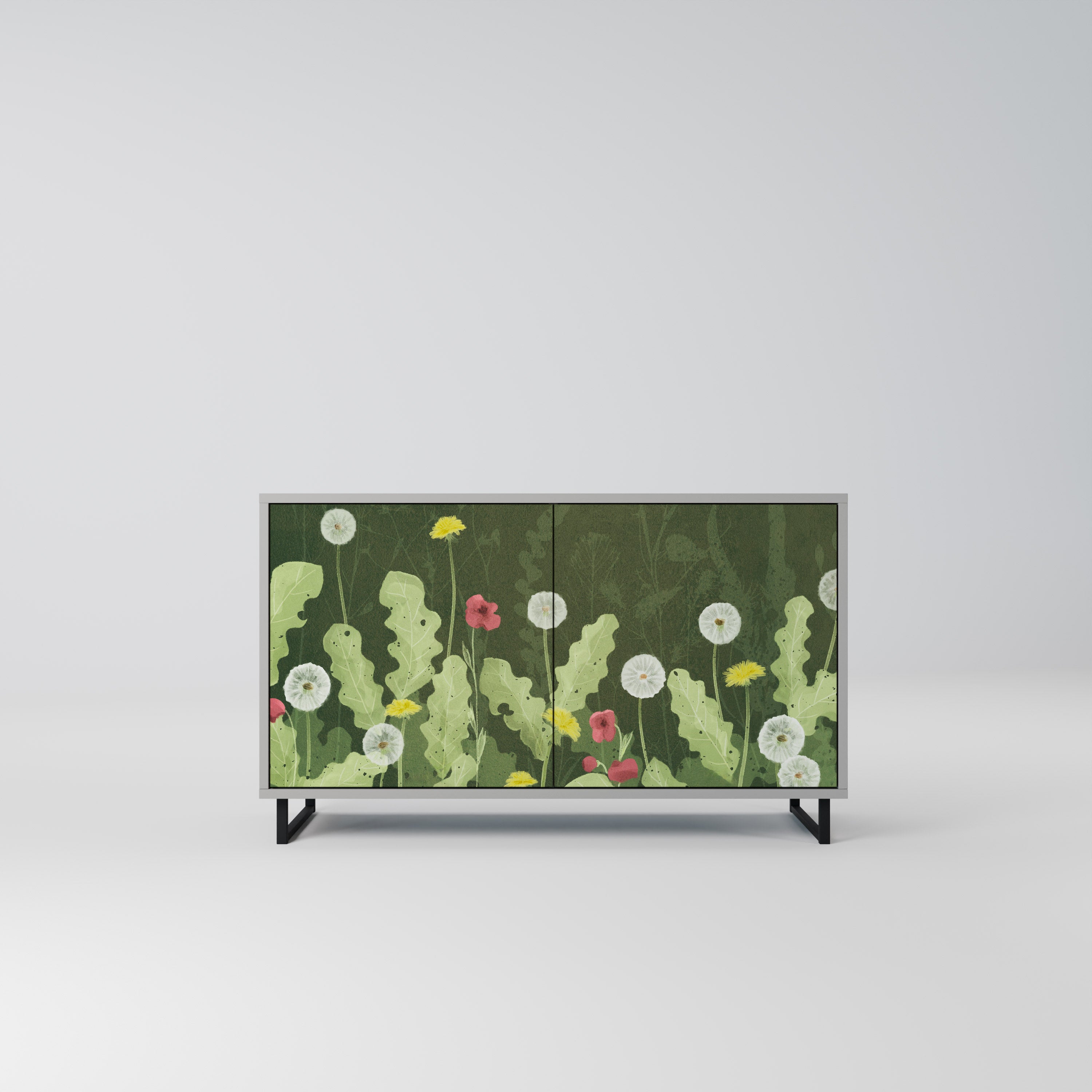 DANDELION AMUSE 2-Door Sideboard in Grey Finish