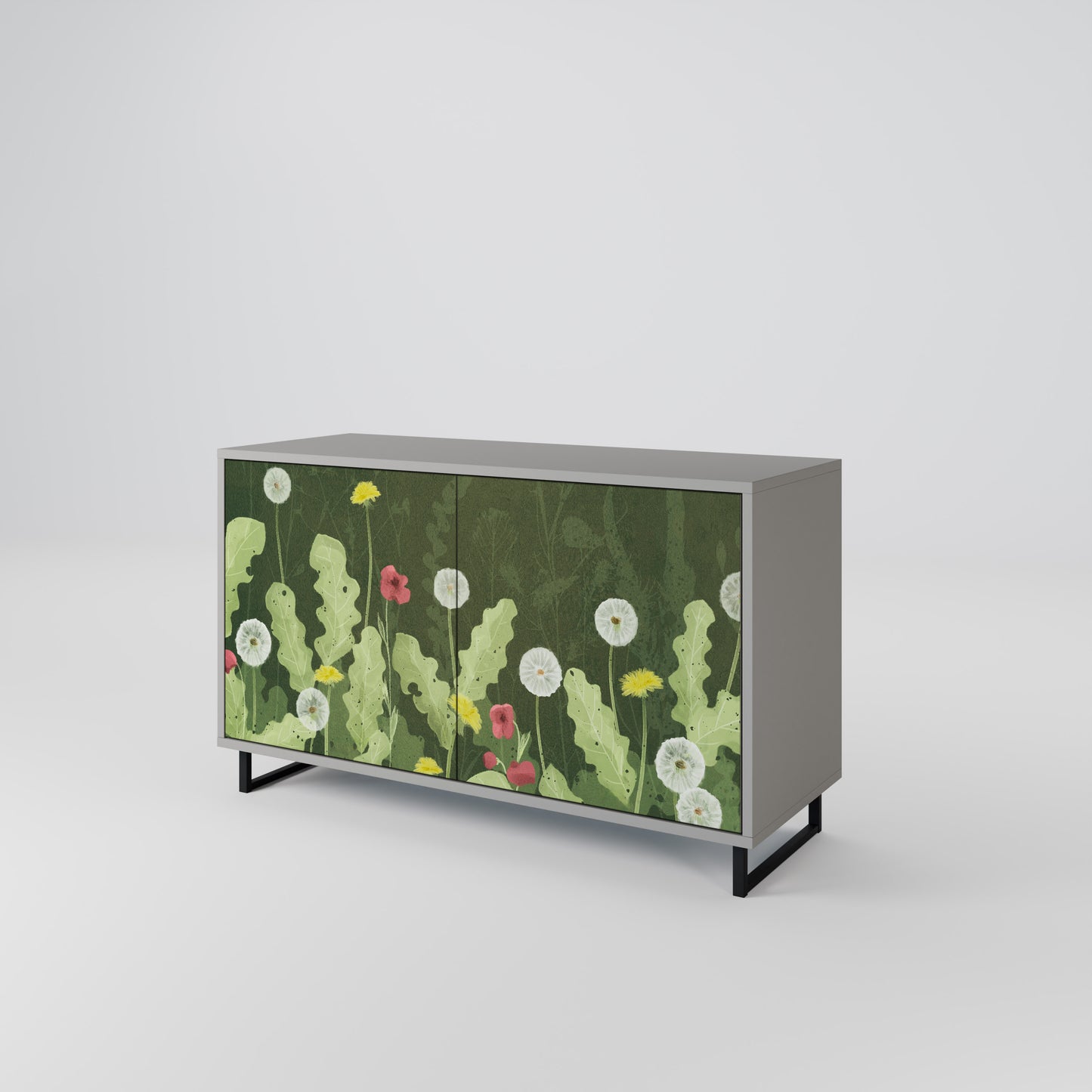 DANDELION AMUSE 2-Door Sideboard in Grey Finish