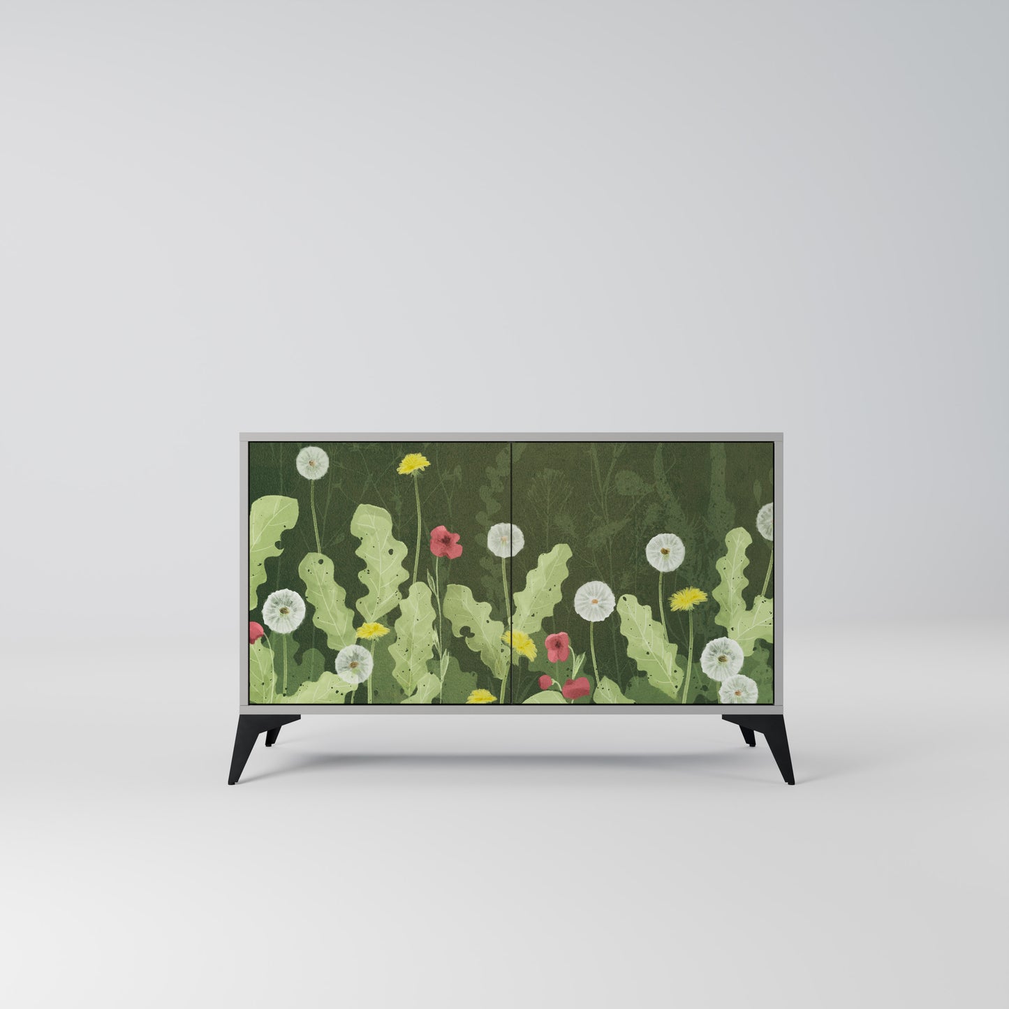 DANDELION AMUSE 2-Door Sideboard in Grey Finish