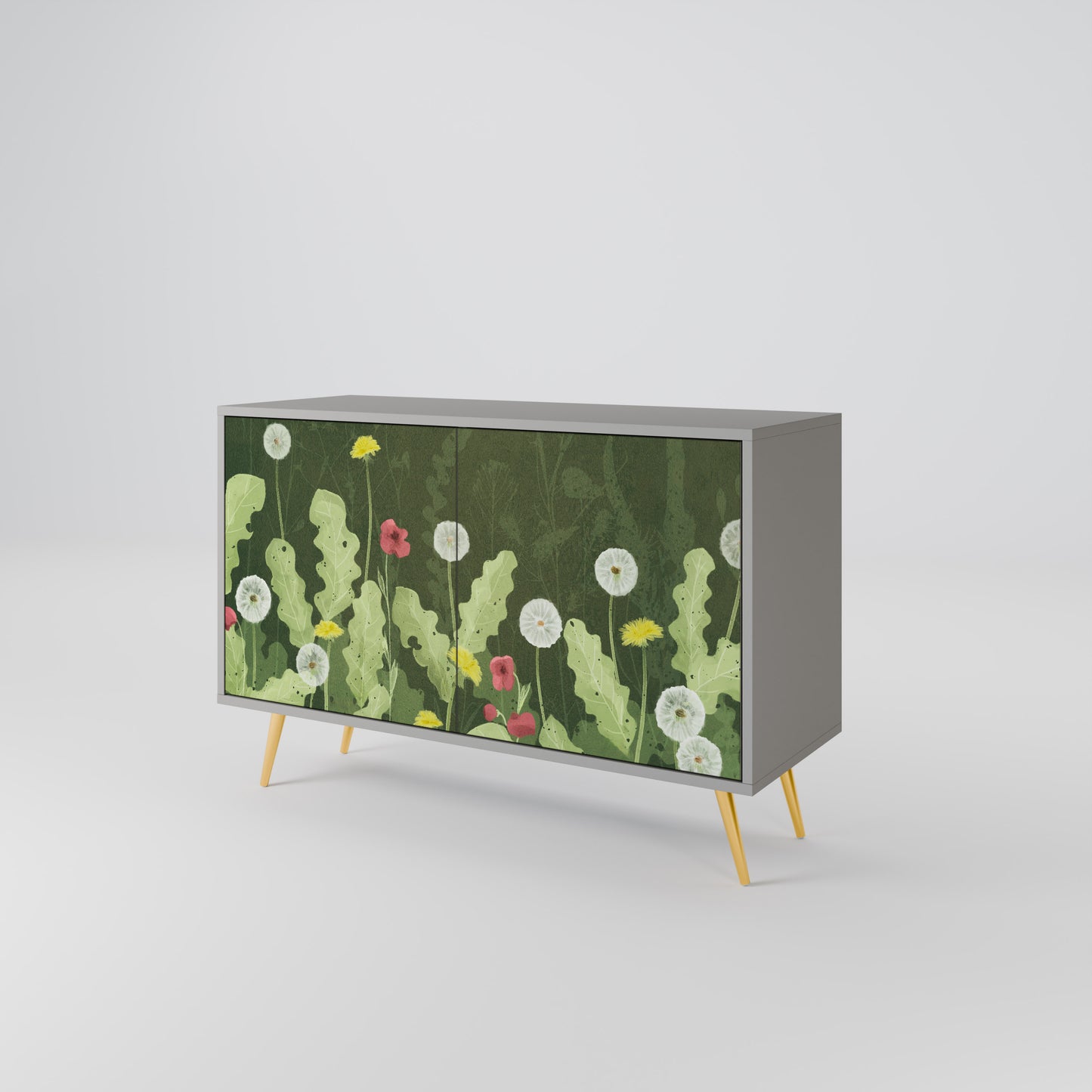 DANDELION AMUSE 2-Door Sideboard in Grey Finish