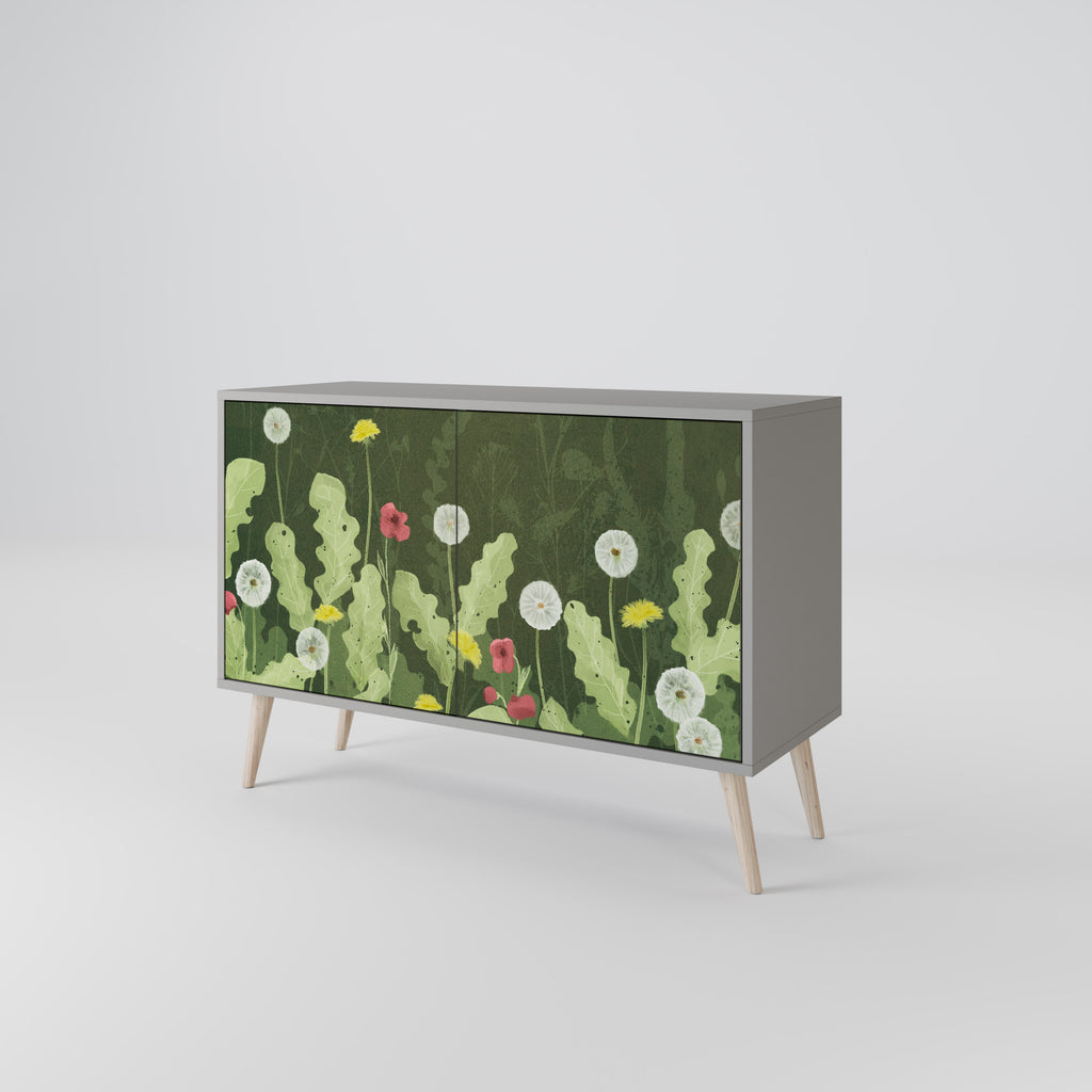 DANDELION AMUSE 2-Door Sideboard in Grey Finish