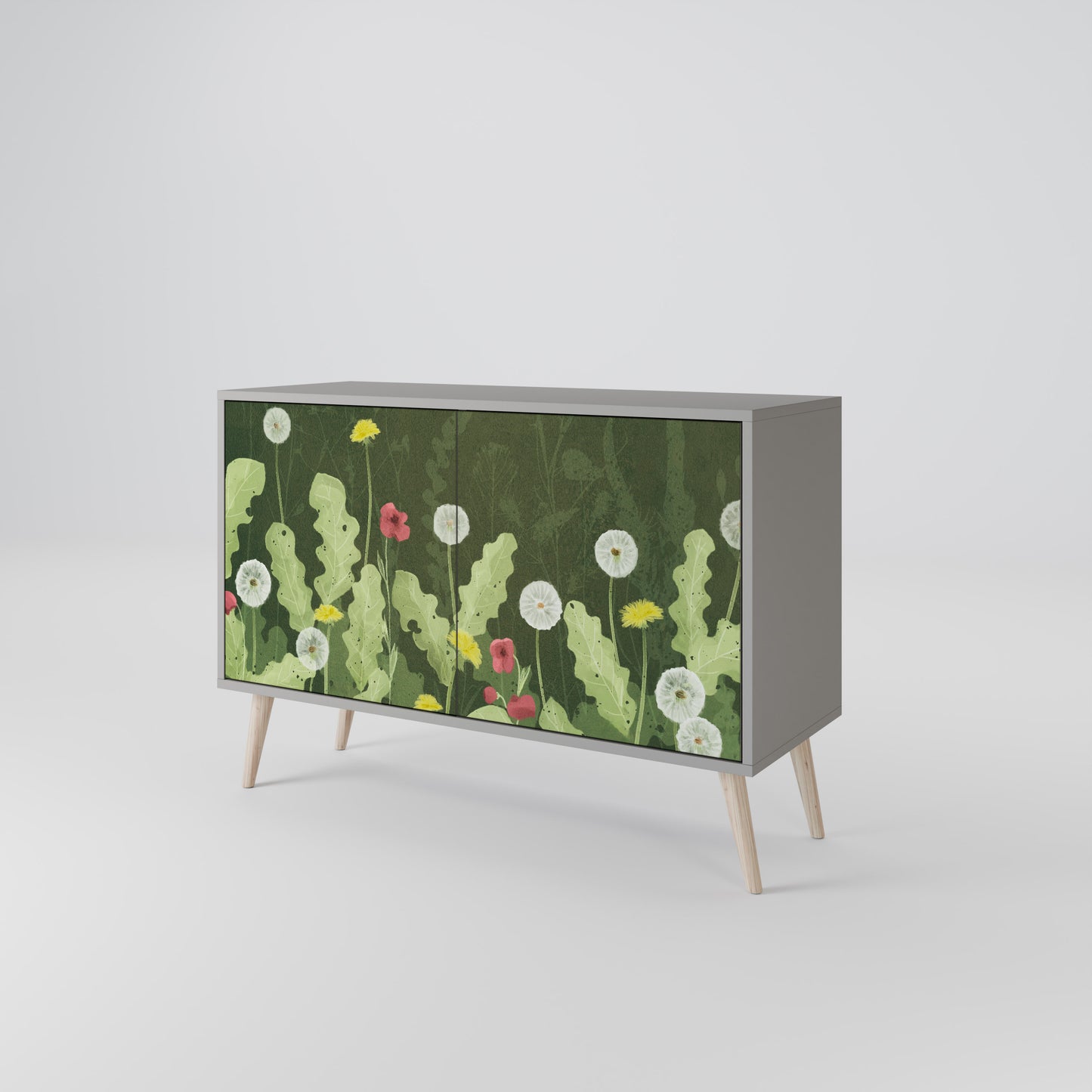 DANDELION AMUSE 2-Door Sideboard in Grey Finish