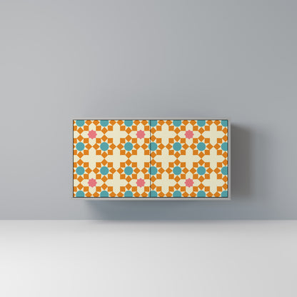 FLORAL DECOR 2-Door Sideboard in Grey Finish