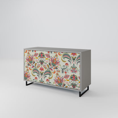 ORGANIC FOLKLORE 2-Door Sideboard in Grey Finish