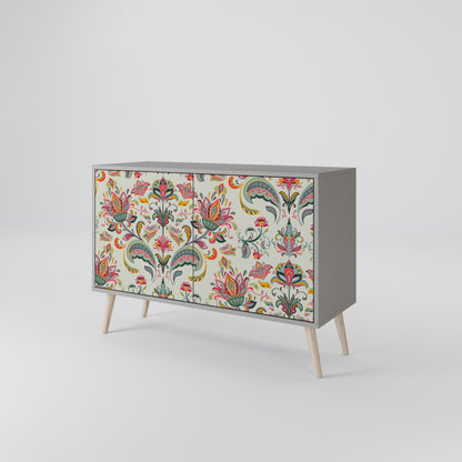 ORGANIC FOLKLORE 2-Door Sideboard in Grey Finish