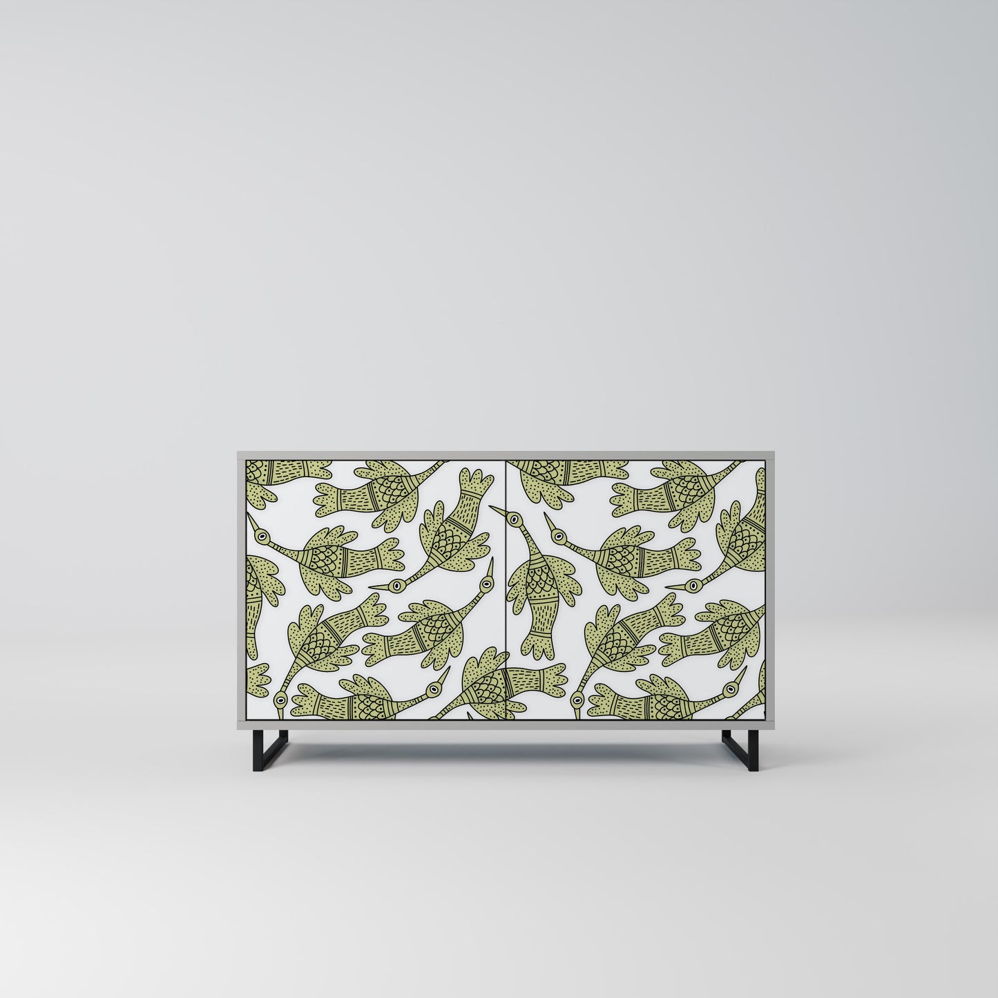 SEEDLING SONGBIRD 2-Door Sideboard in Grey Finish