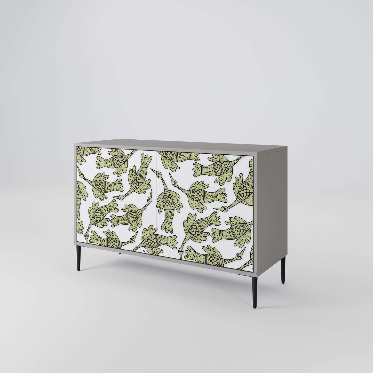 SEEDLING SONGBIRD 2-Door Sideboard in Grey Finish