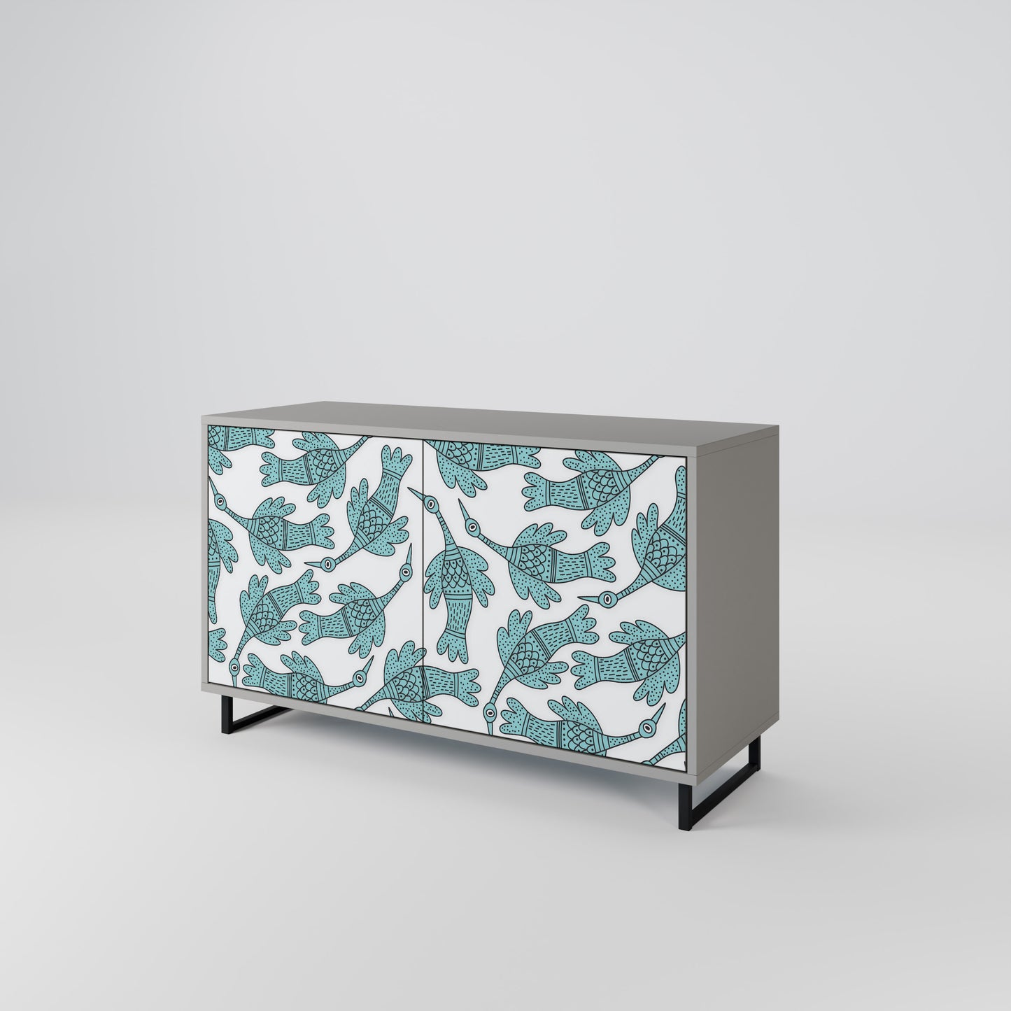 WATERSPOUT SONGIBIRD 2-Door Sideboard in Grey Finish