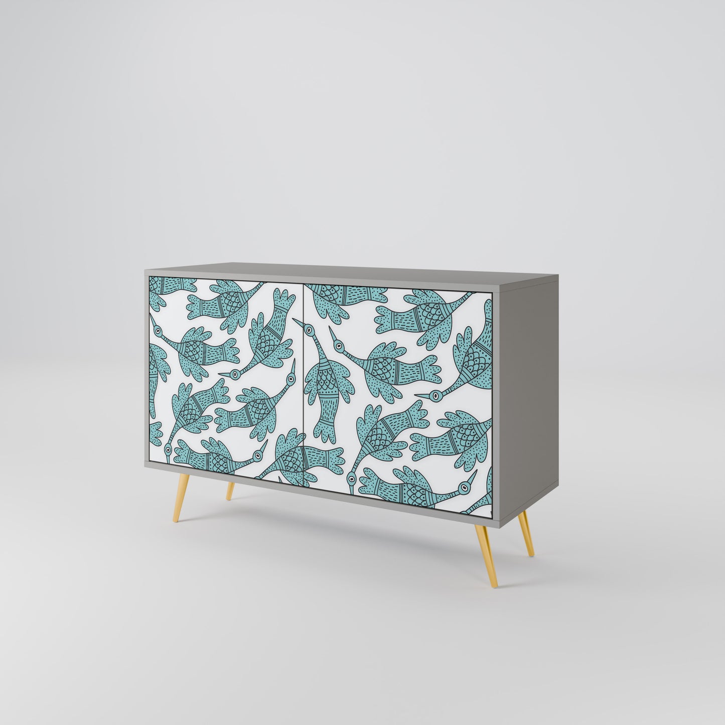 WATERSPOUT SONGIBIRD 2-Door Sideboard in Grey Finish