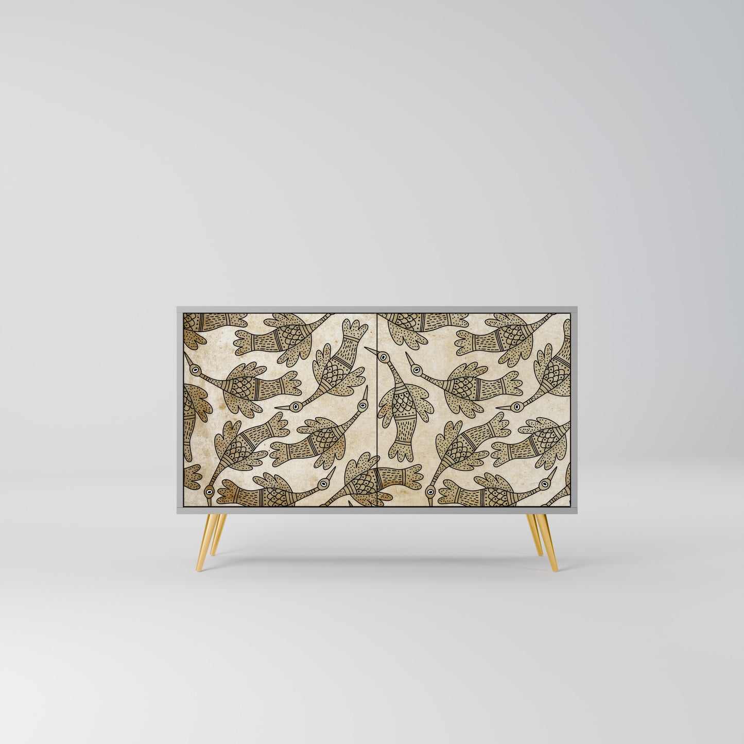 ALMONDINE SONGBIRD 2-Door Sideboard in Grey Finish