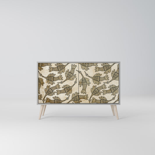 ALMONDINE SONGBIRD 2-Door Sideboard in Grey Finish