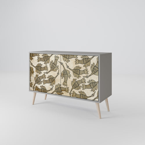 ALMONDINE SONGBIRD 2-Door Sideboard in Grey Finish