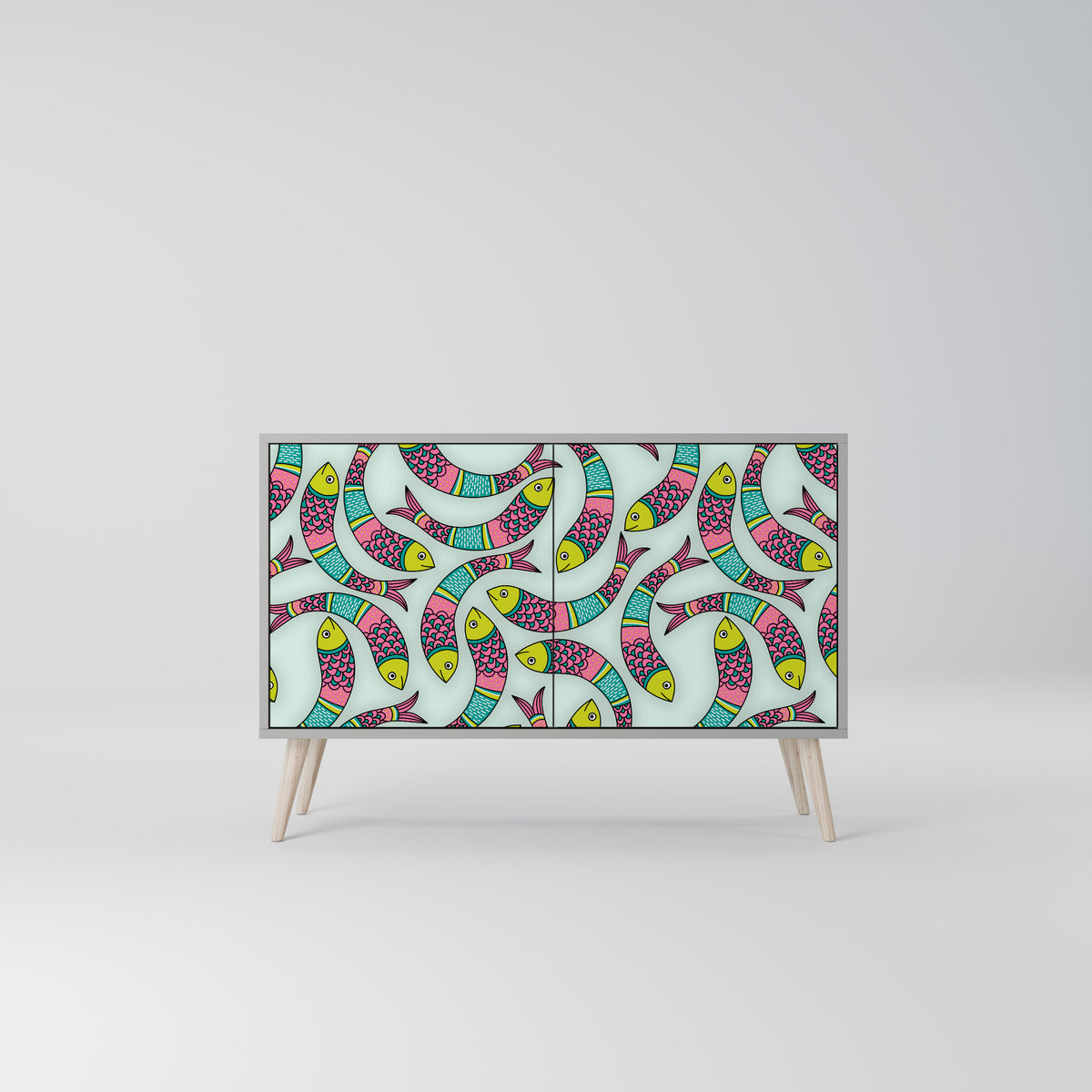 INDIAN FISH Skänk med två dörrar