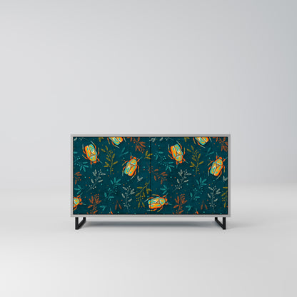 AUTUMN INSECTS 2-Door Sideboard in Grey Finish