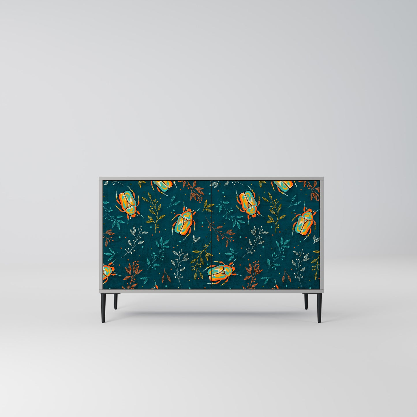 AUTUMN INSECTS 2-Door Sideboard in Grey Finish