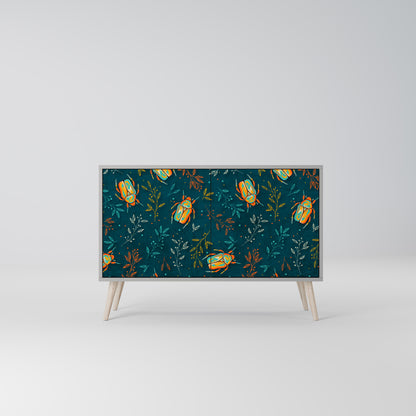 AUTUMN INSECTS 2-Door Sideboard in Grey Finish