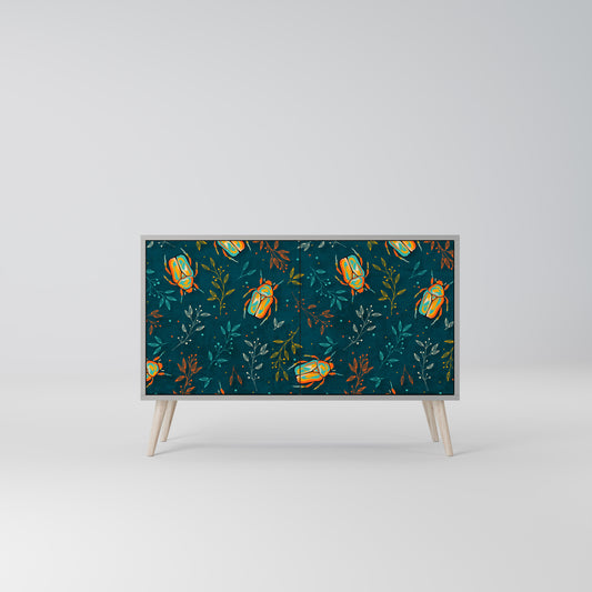 AUTUMN INSECTS 2-Door Sideboard in Grey Finish