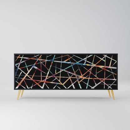 POLYGON VERVE 3-Door Sideboard in Black Finish