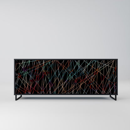 LUMINOUS SNARE 3-Door Sideboard in Black Finish