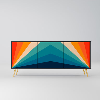 PRISM CONCUSSION 3-dörrars skänk i svart finish