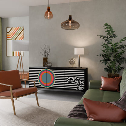 SPECTRA SHOWCASE 3-Door Sideboard in Black Finish
