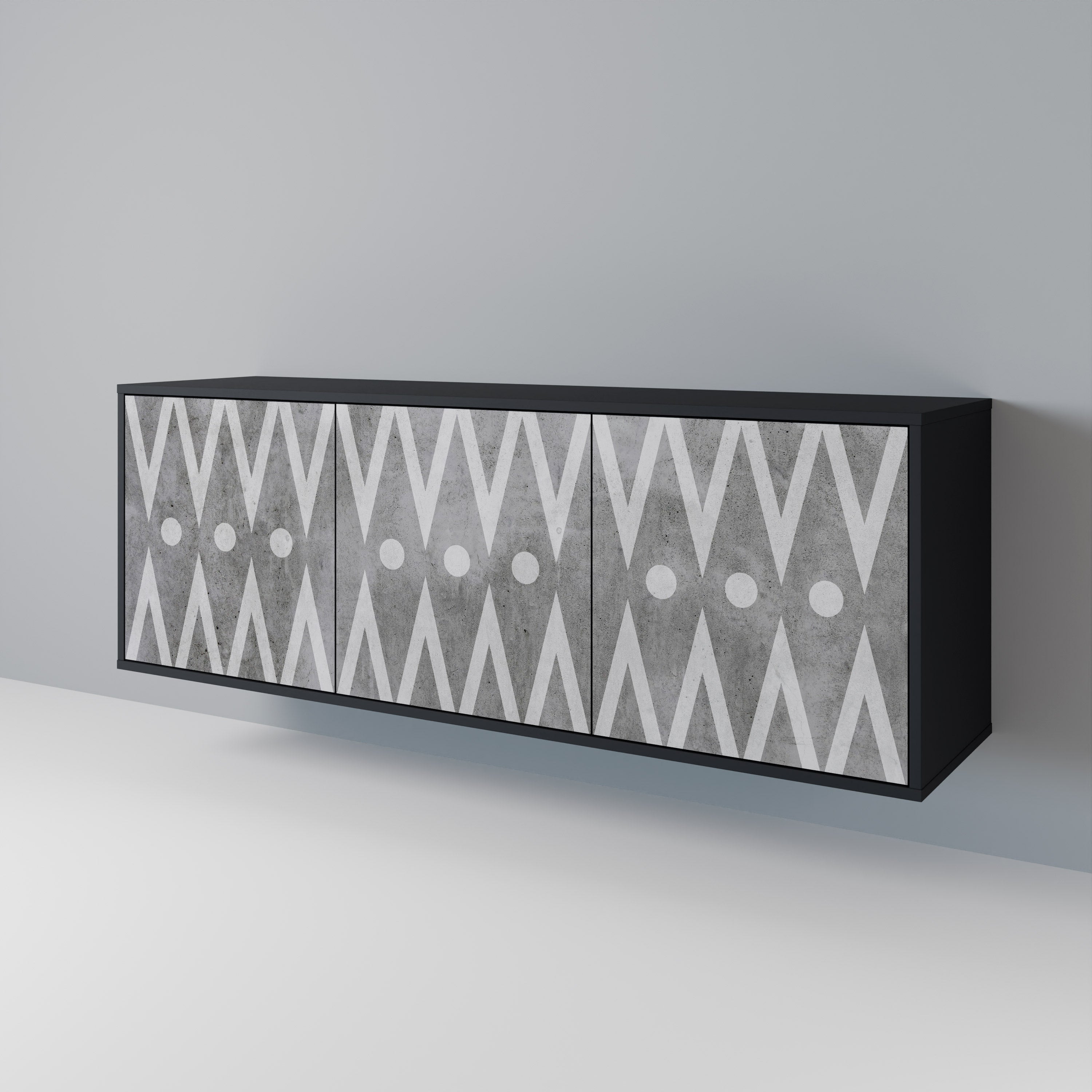 SHARP EDGES 3-Door Sideboard