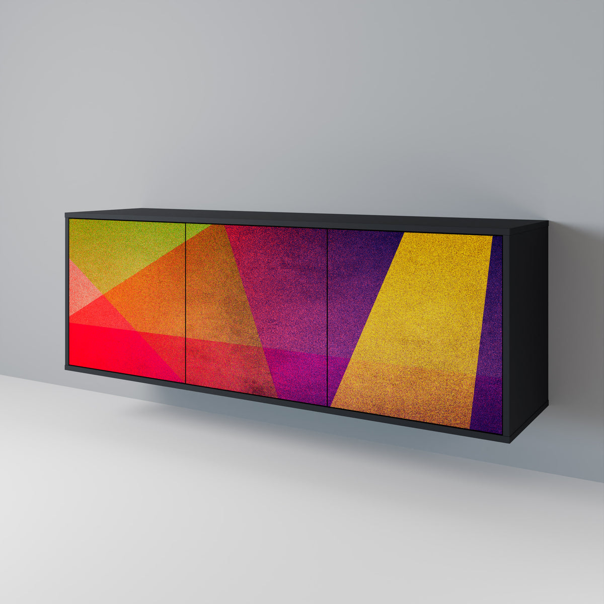 VIVID GEOMETRY Skänk med tre dörrar