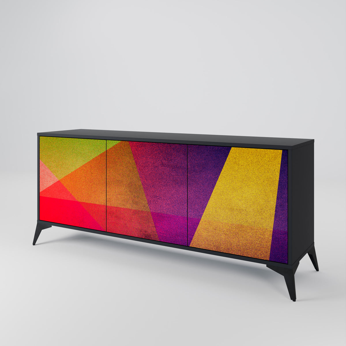 VIVID GEOMETRY Skänk med tre dörrar