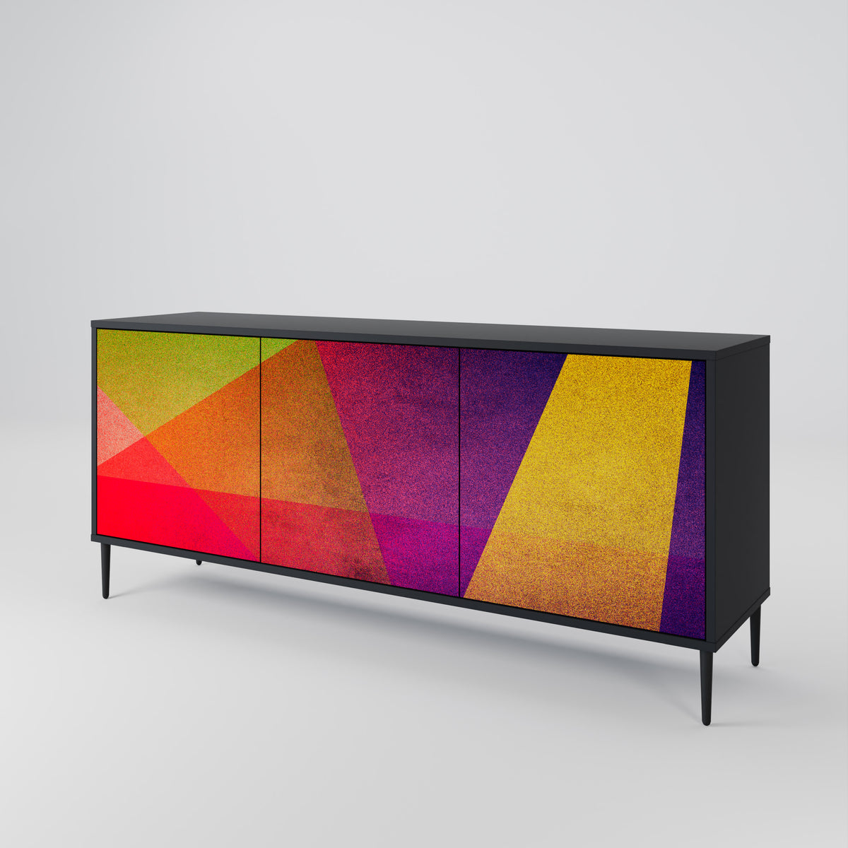 VIVID GEOMETRY Skänk med tre dörrar