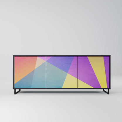 LJUS GEOMETRY 3-dörrars skänk i svart finish