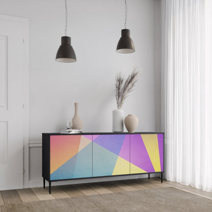 LJUS GEOMETRY 3-dörrars skänk i svart finish