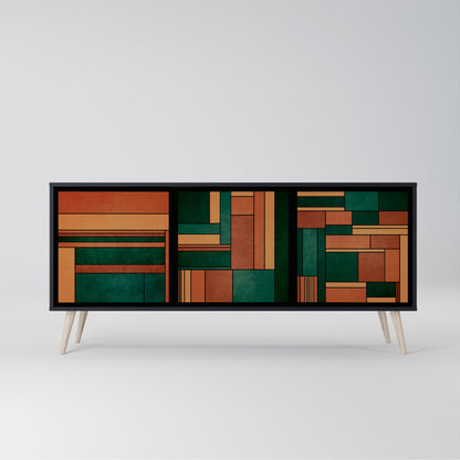 EARTHY FIGURES 3-dörrars skänk i svart finish