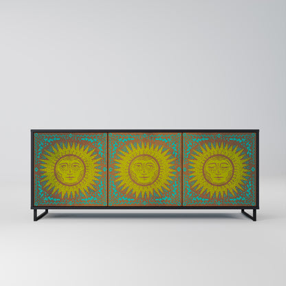 SUNSHINE EULOGY 3-Door Sideboard in Black Finish