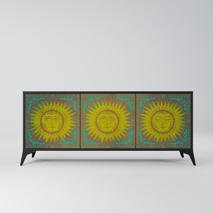 SUNSHINE EULOGY 3-Door Sideboard in Black Finish