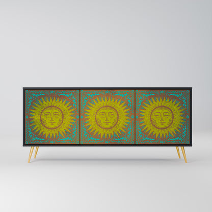 SUNSHINE EULOGY 3-Door Sideboard in Black Finish
